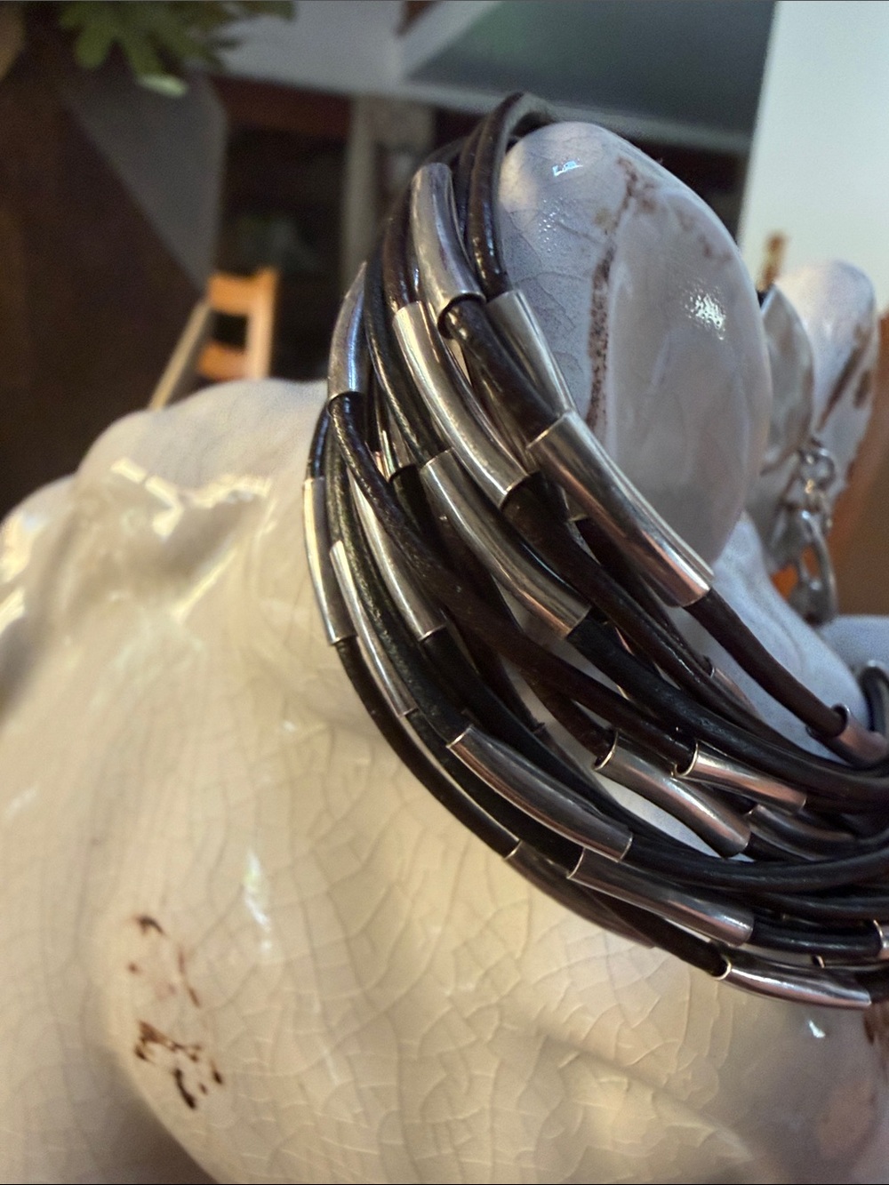SILPADA leather & sterling bracelet B2138